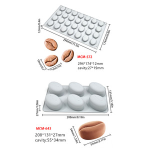 Moule en Silicone AK en Forme de Grains de Café 3D pour Gâteau Mousse, Plaque de Cuisson pour Glace, Moule à Bougie, Ustensile de Pâtisserie en Silicone, Moule à Chocolat d'Usine - Product Image 3