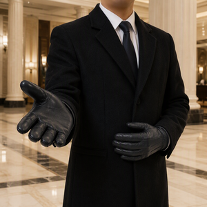 <b>Men</b> <b>Leather</b> Dress <b>Gloves</b> Button Closure Formal Business Daily Classic Elegant <b>Gloves</b> - Product Image 1
