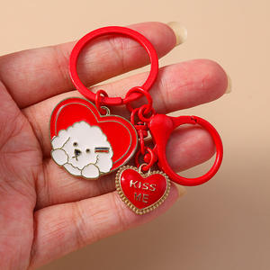 Llavero de corazón de perro con efecto de goteo de aceite, sencillo y dulce, el más vendido de Wenys, exquisito <span class=keywords><strong>Kissme</strong></span> - Product Image 2
