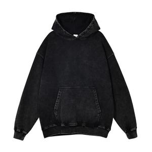 Sudadera Unisex Extra Grande de Estilo Vintage Lavada en Negro, Sudadera con Capucha de Estilo Retro Desgastado para Atuendos Casuales Diarios y Ropa Urbana - Product Image 5