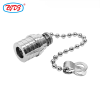 Capuchon anti-poussière en laiton QMA mâle avec chaînes pour connecteur coaxial RF QMA femelle, en stock, fourni par l'usine