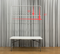 Support de bannière de table pour table de 6 et 8 pieds, avec logo personnalisé imprimé pour salon professionnel, et housse de table extensible en spandex ajustée pour la publicité