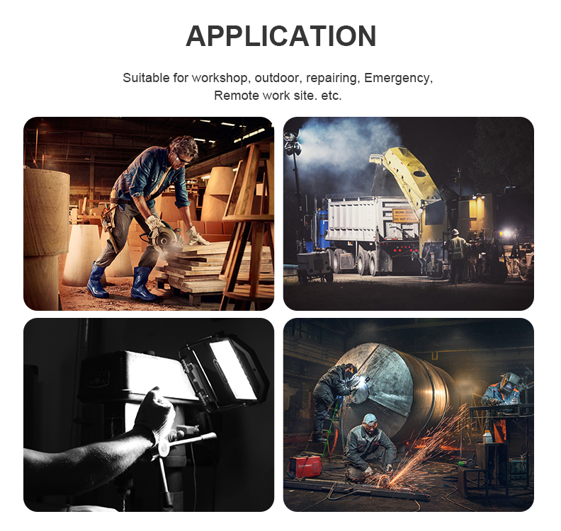 Двойной свет с 120 градусов прожектор 2 в 1 1500 люмен перезаряжаемый cob led 40 Вт Рабочий свет с подставкой