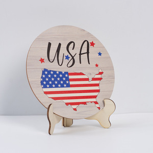 Letreros Decorativos de Madera Patrióticos para el <span class=keywords><strong>4</strong></span> de Julio, Adornos de Mesa con Temática <span class=keywords><strong>del</strong></span> Día de la Independencia de Estados Unidos con Soporte - Product Image 6