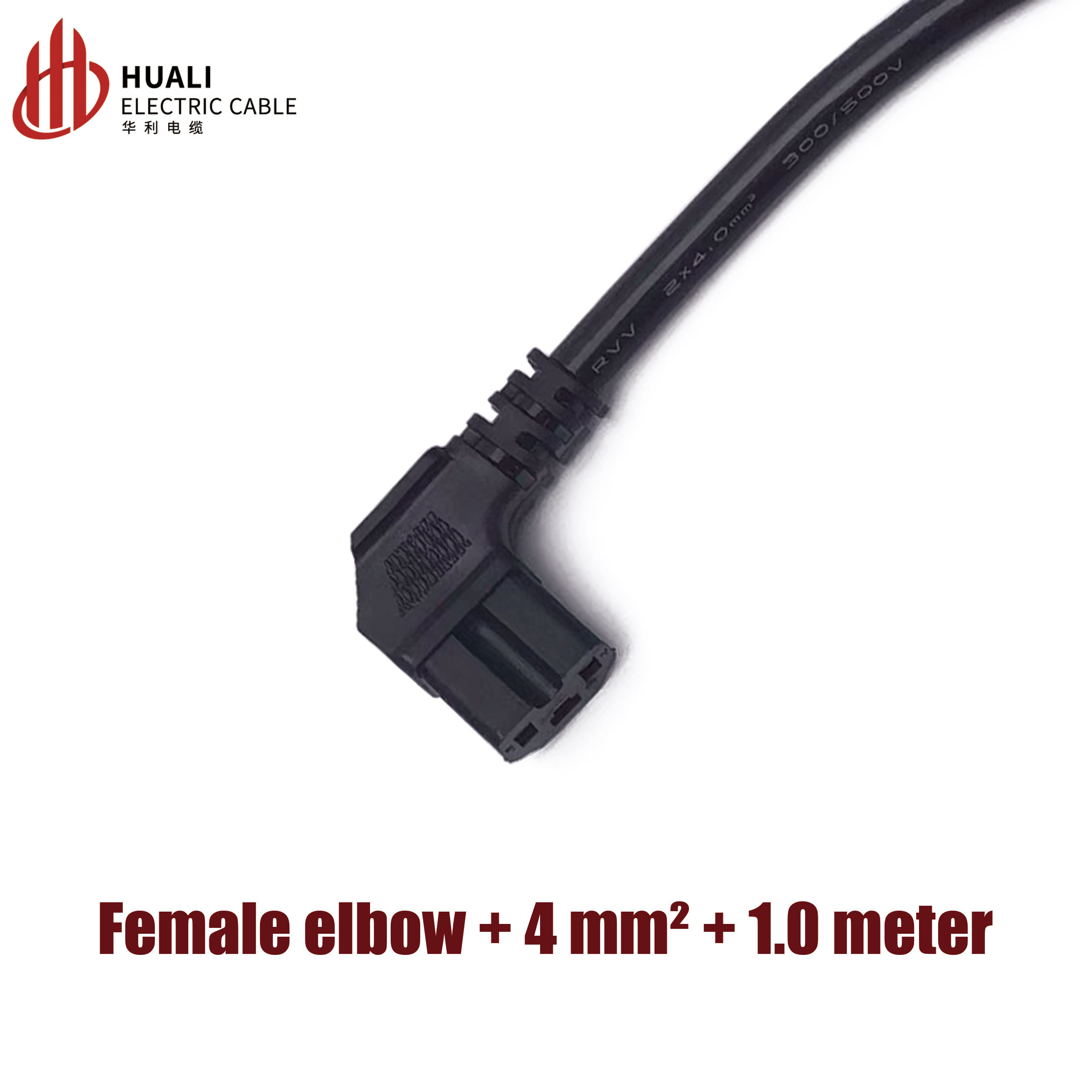 Codo hembra triangular + 4 mm&sup2; + 1,0 metros