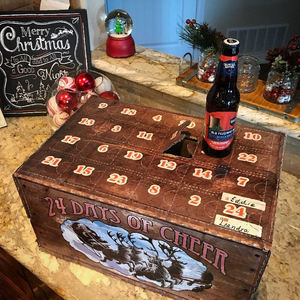 24 jours Noël <span class=keywords><strong>calendrier</strong></span> de l'<span class=keywords><strong>avent</strong></span> boîte-cadeau vide <span class=keywords><strong>bière</strong></span> vin carton compte à rebours emballage avec revêtement UV et gaufrage - Product Image 4