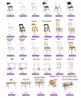 Table pliante d'extérieur portable personnalisée et économique / Table de jardin pliable en plastique blanc de 6/8 pieds au design moderne pour événements et réceptions