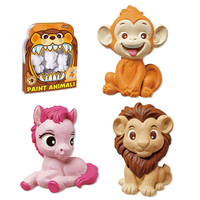 Kit de peinture DIY pour enfants : moules mignons singe et lion pour projets créatifs en plâtre