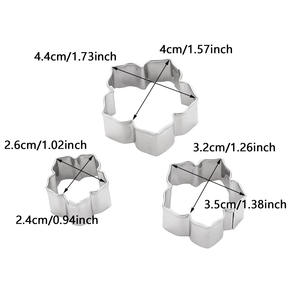 Acier inoxydable 3 Pcs/Set Morning Glory Petal Cookie Cutter Flower Fondant Cutter - Product Image 4