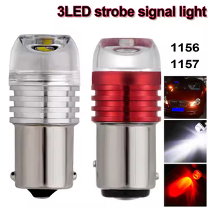 Dc 12V P21/5W <span class=keywords><strong>BAY15d</strong></span> Led xe ánh sáng bóng đèn 5730 3smd màu đỏ nhấp nháy phanh ánh sáng CANBUS 1156 1157 ổ cắm BA15S nhấp nháy phanh ánh sáng mới - Product Image 5