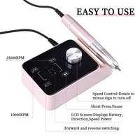 Nouveau design de l'équipement de manucure électrique E File Nail Drill Set Portable Rechargeable 35000rpm Nail Drill Machine
