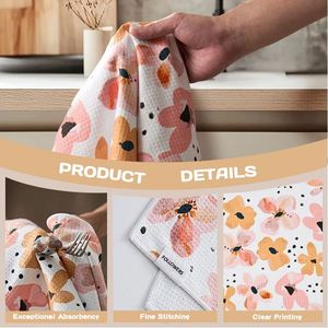Serviette de cuisine gaufrée personnalisée, super absorbante, séchage rapide, légère et douce - Product Image 2