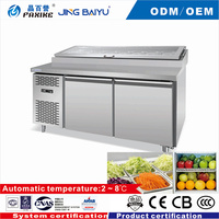 JINGBAIYU TS-15 Commerciële Koelkast Intelligente Temperatuurregeling Vriesvrij Aanpasbare Pizzatafel Restaurant Hotel