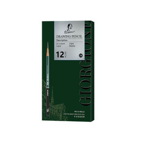 مجموعة أقلام رسم خشبية بدون رصاص صلب من Giorgione 12-2B للفنانين والطلاب أقلام رسم فحم - Product Image 1