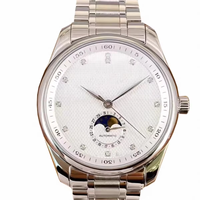 Montre à mouvement automatique de luxe pour hommes, cristal de saphir, bracelet en acier inoxydable, style plongeur lumineux avec affichage à pointeur, marque ETA