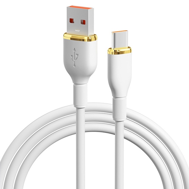 Fast Charging 3A USB-A to USB C Cable Soft Silicone Type C to C Data Cable PD 27W Cable for iPhone 15 16 17