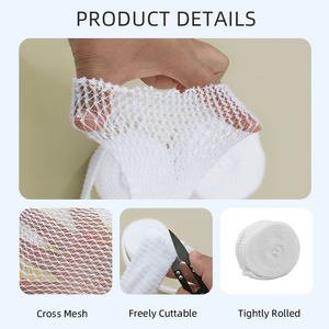 Venda <span class=keywords><strong>tubular</strong></span> elástica blanca para heridas, <span class=keywords><strong>malla</strong></span> transpirable de drenaje, estilo espiga, nailon poliéster - Product Image 5