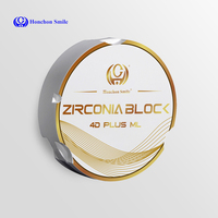 Bloc de zircone dentaire multicouche 4D Plus 98 mm 95 mm Disque de zircone dentaire CADCAM Disque de céramique dentaire vierge