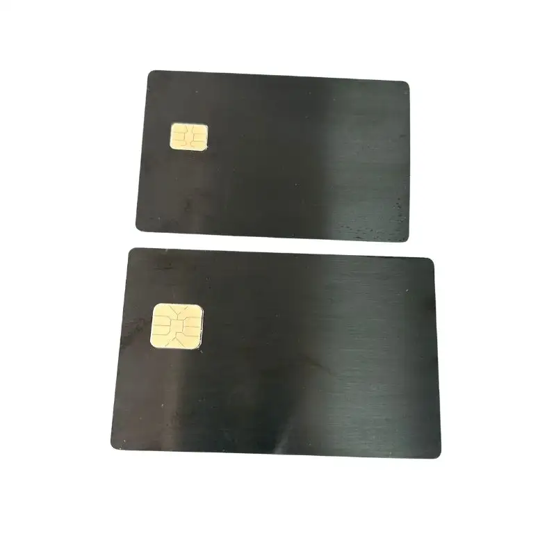 Kartu VISA ATM Debit dengan Slot Chip dan garis magnetik kosong pelangi emas 24k kartu kredit logam cermin emas
