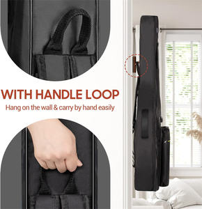 Sac à dos pour guitare acoustique rembourré épais imperméable Oxford Étui rigide Sac de concert avec accessoires pour instruments pour performance en plein air - Product Image 2