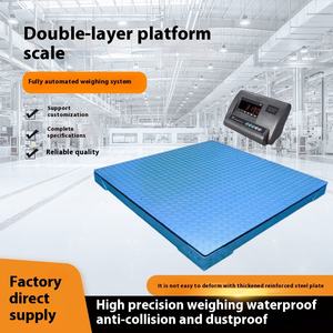 कारखाने प्रत्यक्ष आपूर्ति उच्च-परिशुद्धता डिजिटल डबल-लेयर प्लेटफॉर्म फ्लोर स्केल उत्कृष्ट कीमत बड़े स्टील स्केल थोक - Product Image 2