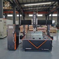 Routeur CNC robuste Rongchi 4 axes avec commande Syntec, broche simple pour la production de coffrage en béton préfabriqué et mousse, moteur central
