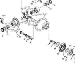 Tambour de frein Doosan Daewoo 3,5-5 tonnes D35S-D50S arrière pour chariot élévateur diesel, pièce de rechange A43013007 - Product Image 3
