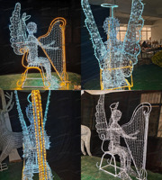 Banc en résine personnalisé pour décoration d'Halloween, maison hantée de Noël en fibre de verre pour parc à thème, chaise de pirate en fibre de verre