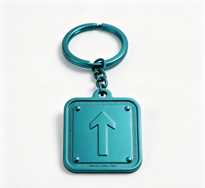 Metal <b>Key</b> Chain <b>Square</b> Keyring Zinc Alloy Pendant Ring Custom Logo Gift Souvenir - Product Image 1