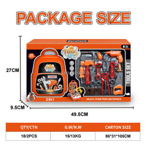 Lucky Toys semblant jouer ensemble 3 en 1 bricolage <span class=keywords><strong>perceuse</strong></span> tournevis outils ensemble simulé Portable réparation valise <span class=keywords><strong>jouet</strong></span> ensemble pour garçons cadeau - Product Image 2