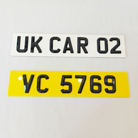 UK vente en gros 52*11cm plaque d'immatriculation de voiture en acrylique avec film réfléchissant Plaques de récompenses catégorie trophées médailles Plaques