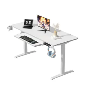 Gaming Desk Computer45,2 "x 23,4" Mesa de Mesa Ergonômica Moderna Extra Grande Mesa De Mesa De Mesa De Fibra De Carbono Do PC Do Escritório Em Casa