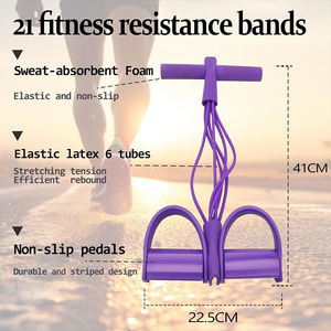 Fasce di resistenza multifunzione con maniglie <span class=keywords><strong>elastiche</strong></span> per pedali Yoga corde per <span class=keywords><strong>gambe</strong></span> Stretching allenamento attrezzature per il Fitness - Product Image 3
