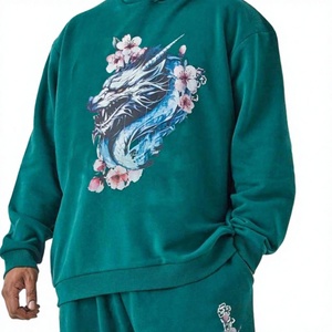 Survêtement à capuche pour homme en gros, 100 % coton, respirant, léger, coupe classique, logo personnalisé sur le devant, service OEM - Product Image 5