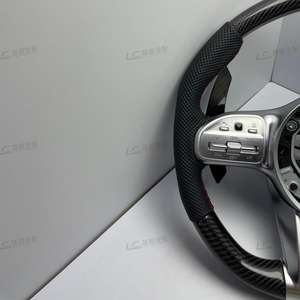 Volant personnalisé en fibre de carbone mate avec palettes de changement de vitesse <span class=keywords><strong>pour</strong></span> Mercedes-Benz AMG SLC CLA G500 G63 G55 - Product Image 4