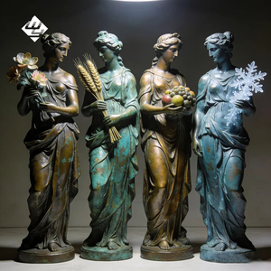 Statue traditionnelle <span class=keywords><strong>en</strong></span> bronze coulé de la déesse des quatre <span class=keywords><strong>saisons</strong></span>, décoration paysagère pour parc extérieur - Product Image 1