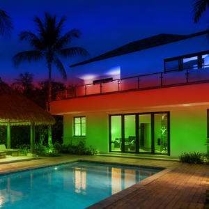 Projecteur LED extérieur haute puissance, projecteur mural <span class=keywords><strong>d</strong></span>écoratif RGB arc-en-ciel, éclairage de façade de bâtiment - Product Image 2