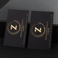 Cartes de visite de luxe personnalisées à prix réduit nouveau design de timbres en feuille d'or gaufré Service d'impression de cartes de visite pour visiteurs