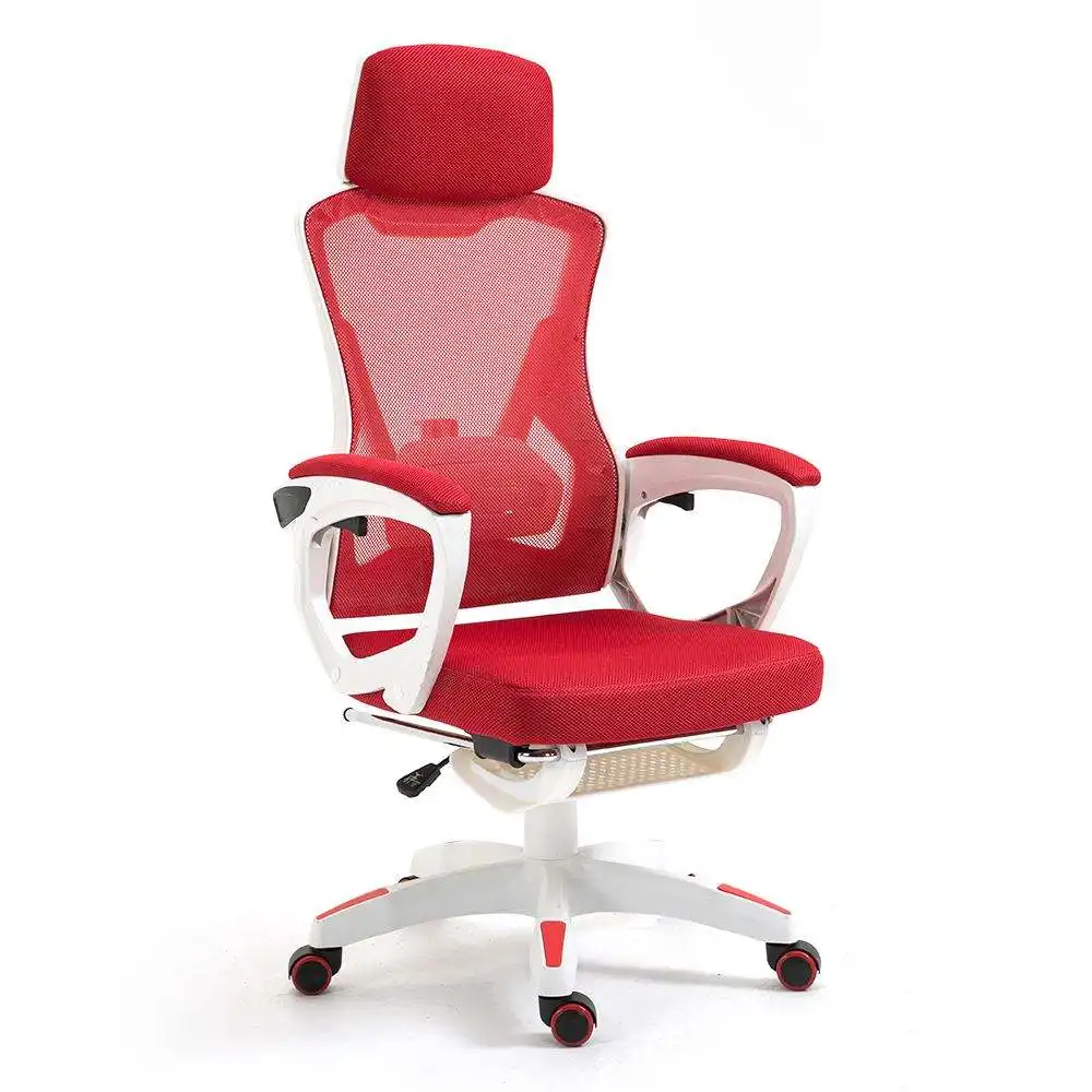 Chaise rouge moderne de luxe officielle ergonomique de soutien chaises de conférence de patron exécutif chaise de bureau pivotante en maille