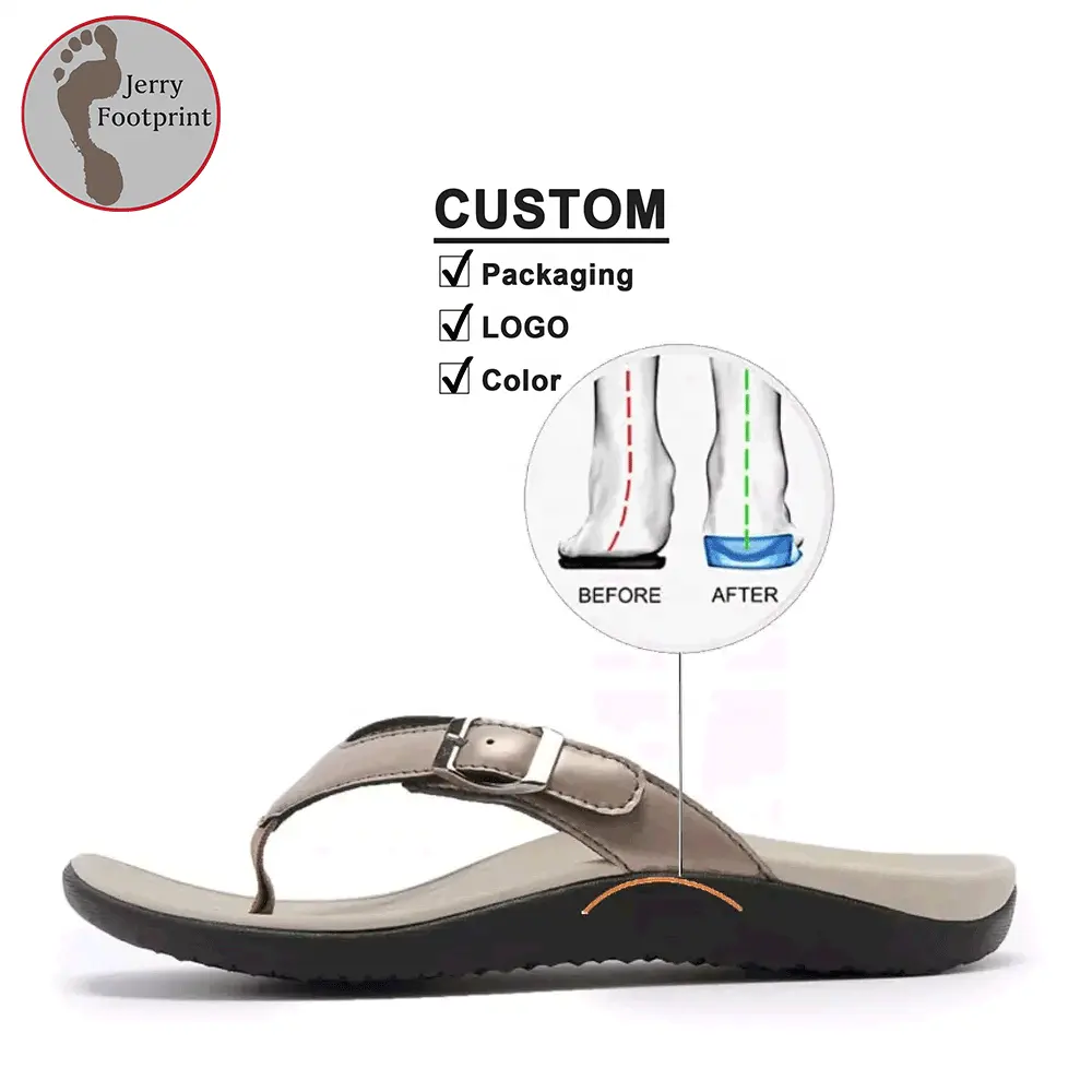 CUSTOM Arch Fit Outdoor Flip Flop Orthotic Orthopedic Thong Sandals For Heel Spurs Feet Pain Relief