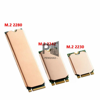 M.2 NVME 2280 2242 2230 SSD радиатор медный PS5 радиатор твердотельный радиатор кулер силиконовая медь обработка прецизионная обработка