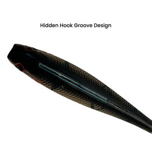 Señuelo blando de PVC impreso SWORDFISH con cola en T acanalada, cebo artificial para pesca de fondo de carpa y bagre en agua dulce - Product Image 3