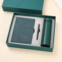 Vente en gros d'ensemble de bouteilles Agenda A5 de luxe pour affaires coffret cadeau pour carnet A5 en cuir PU personnalisable avec stylo, tasse thermique et USB