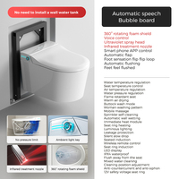 Toilette intelligente murale moderne avec plomberie dissimulée et réservoir d'eau intégré