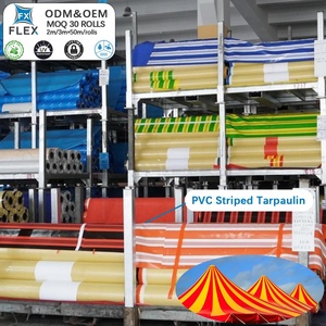 Lona de PVC Resistente FLFX con Rayas, Impermeable, Antiestática, Tejida, Resistente al Fuego, para Patio - Product Image 2