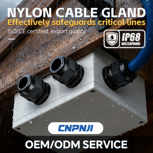Prensaestopas de nailon de baja tensión CNPNJI PG7-48 IP68 con conexión roscada segura, sellado ignífugo 94V-0/V-2 para cables de 18-25mm - Product Image 4
