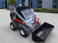 Mini-chargeuse compacte haute performance sur roues pour projets de construction et d'aménagement paysager multifonctionnels