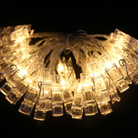 Guirlandes lumineuses LED personnalisées en gros, clips photo colorés pour Noël, mariage, anniversaire, décoration pour enfants