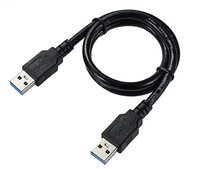 Kabel ekstensi komputer USB ganda, kabel ekstensi komputer USB ganda 0.5M 1.2M, kabel USB 3.0 Tipe A ke Pria