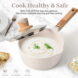 Casserole de luxe en fonte d'articles de cuisine casseroles et poêles en aluminium marmite antiadhésive ensemble d'ustensiles de cuisine en granit antiadhésif - Product Image 3